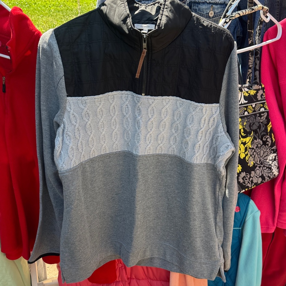 Maurices Black and Gray Sweater